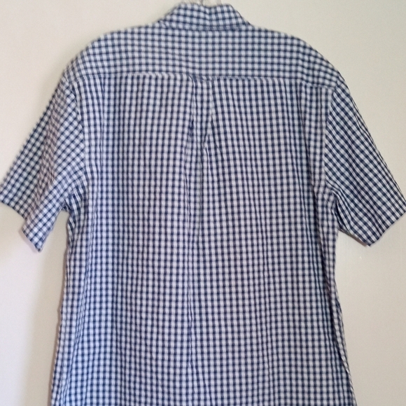 Izod check short sleeve button down shirt men size large - Picture 7 of 8